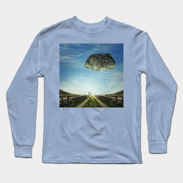 stone kite Long Sleeve T-Shirt by psychoshadow